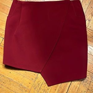 ASOS size 12 mini skirt burgundy fully lined